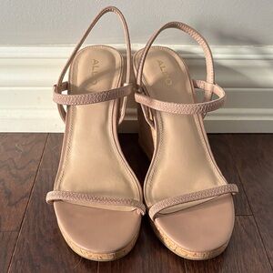 ALDO Cork Wedge Sandals